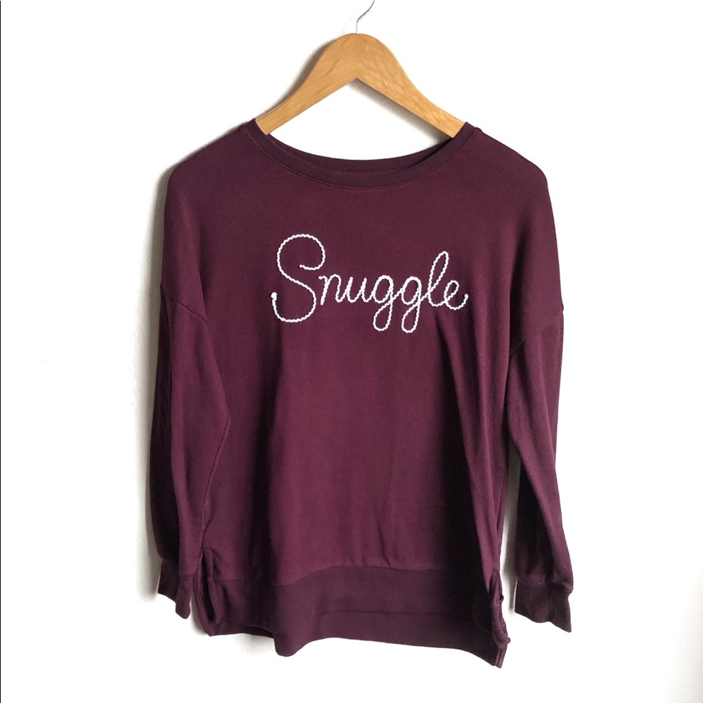 Maroon snuggle sweater size medium